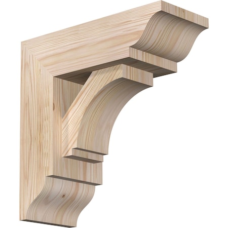 Ekena Millwork Imperial Traditional Smooth Bracket w/ Offset Brace, Douglas Fir, 5 1/2"W x 14"D x 14"H BKT0604X14X14IMP01SDF